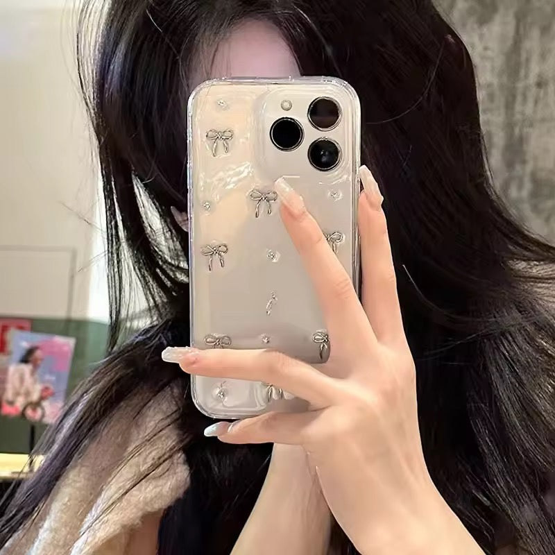 Bows & Dots Clear iPhone Case