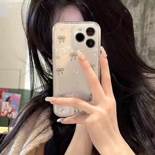 Bows & Dots Clear iPhone Case