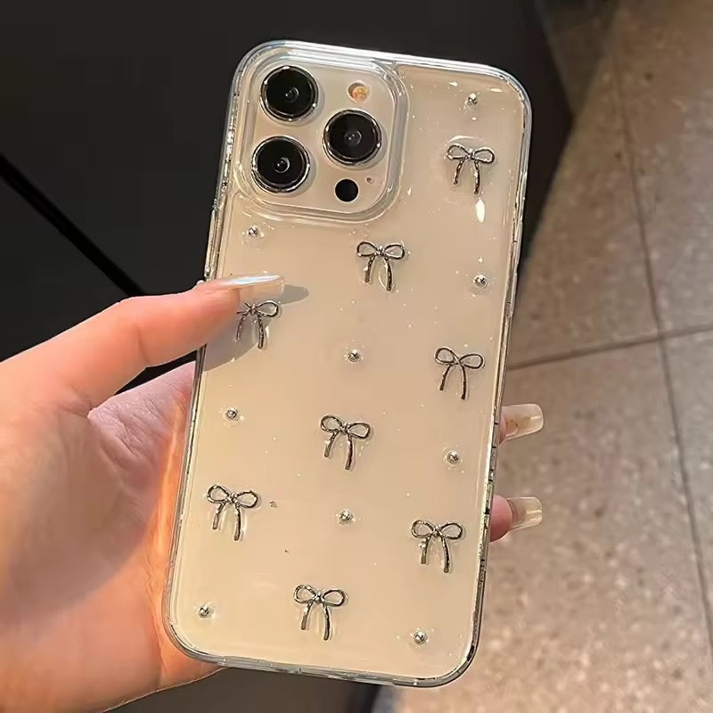 Bows & Dots Clear iPhone Case