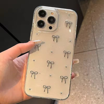 Bows & Dots Clear iPhone Case