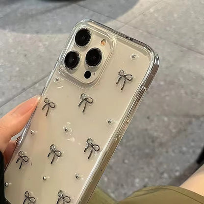 Bows & Dots Clear iPhone Case