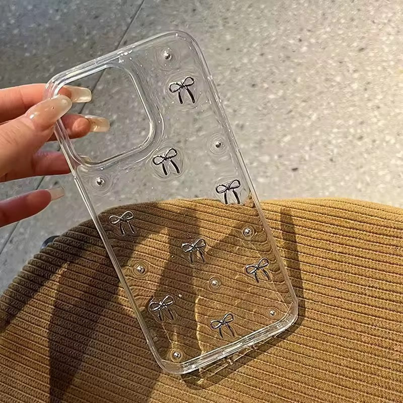 Bows & Dots Clear iPhone Case