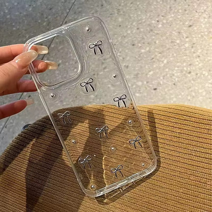 Bows & Dots Clear iPhone Case