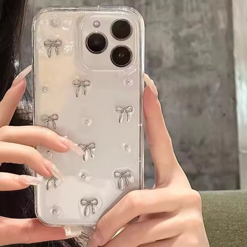 Bows & Dots Clear iPhone Case
