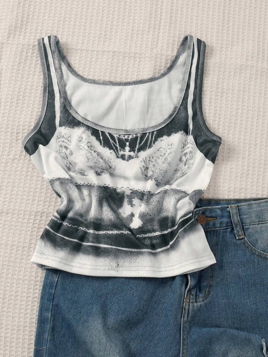 Bra & Crosses Graphic Tank Top