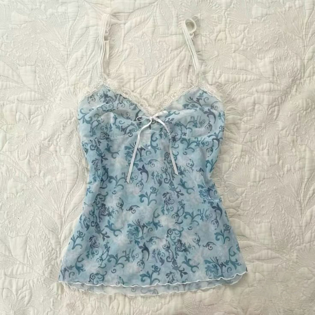 Cadet Blue Vintage Cami Top