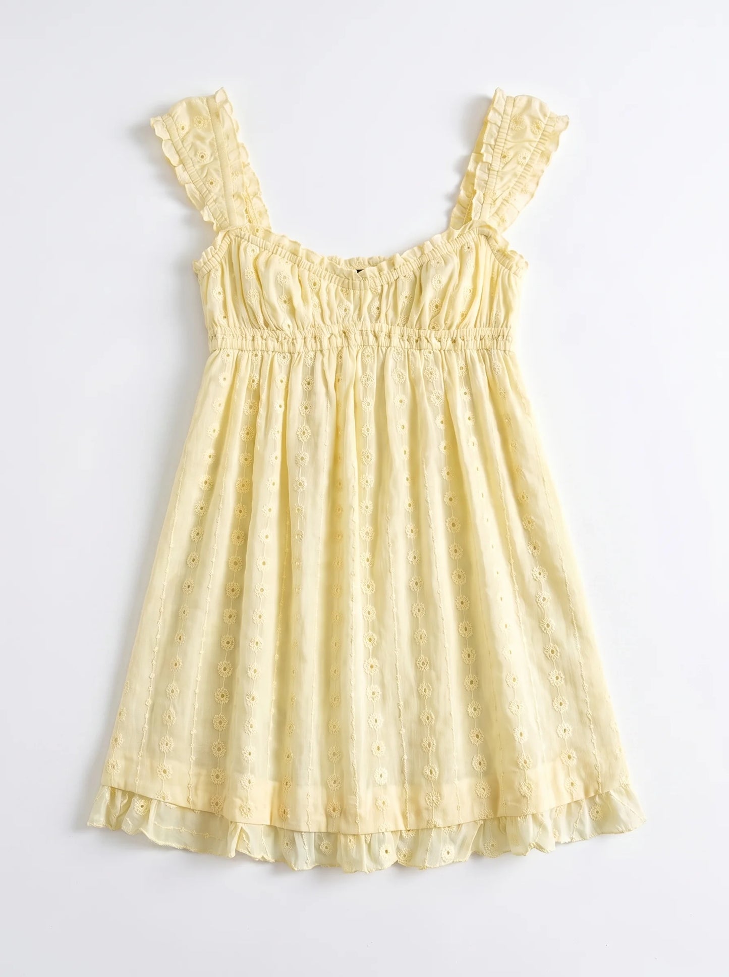Carlita Daisy Ruffle Lace Mini Dress