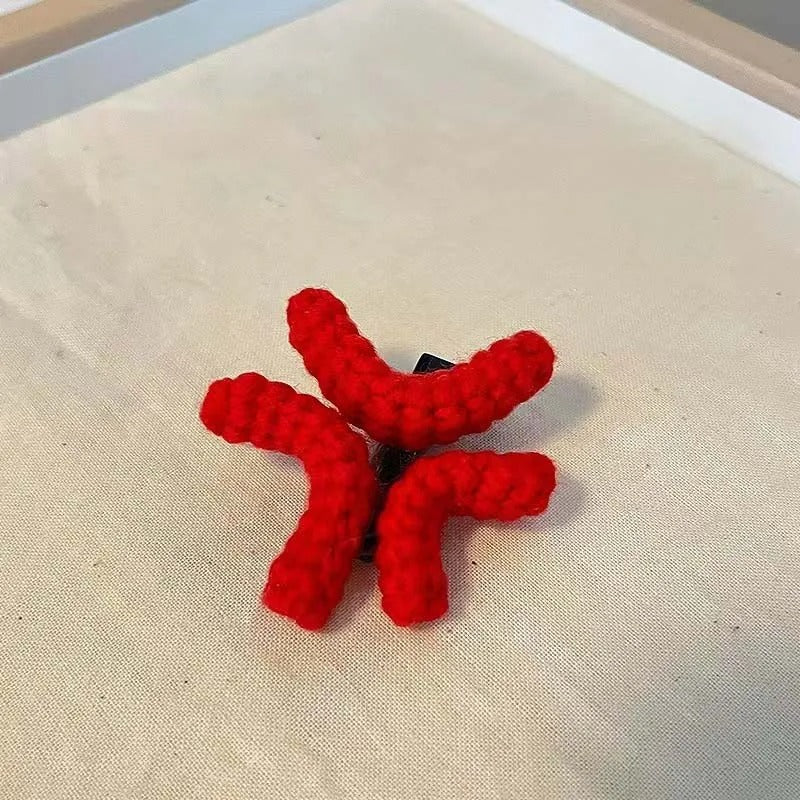 Cartoon Anger Crochet Hair Clip