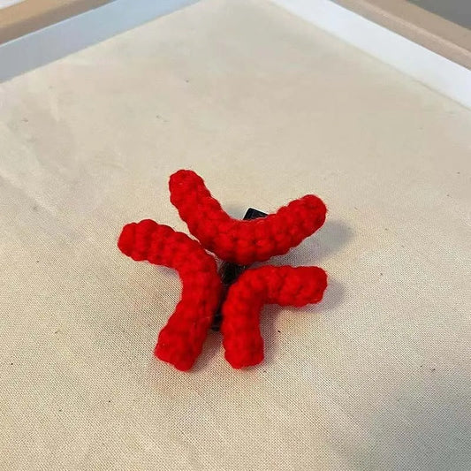 Cartoon Anger Crochet Hair Clip