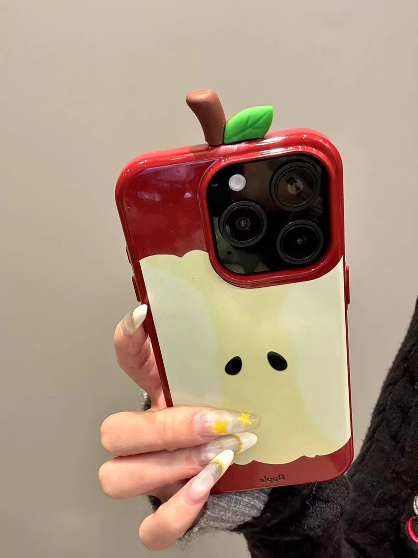 Cartoon Apple Fruit iPhone Case