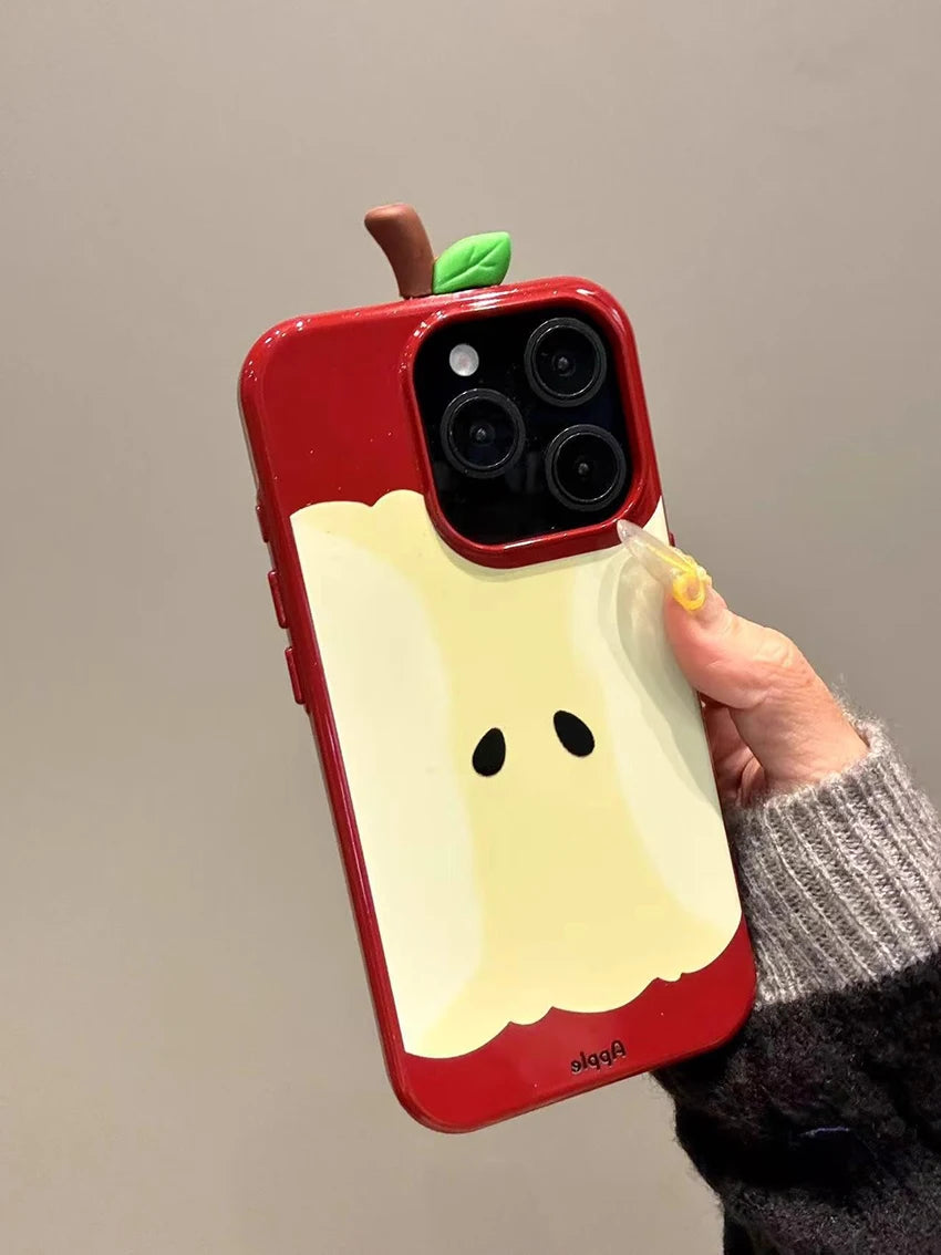 Cartoon Apple Fruit iPhone Case
