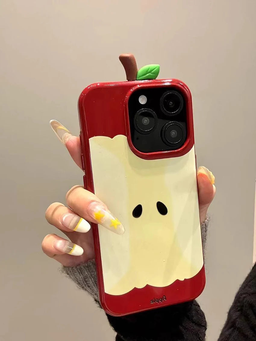 Cartoon Apple Fruit iPhone Case