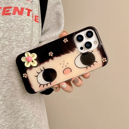Cartoon Daisy Girl iPhone Case