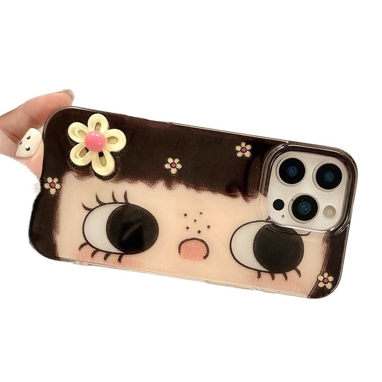 Cartoon Daisy Girl iPhone Case