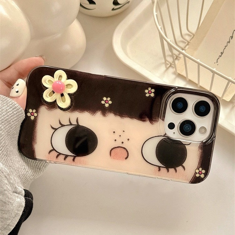 Cartoon Daisy Girl iPhone Case