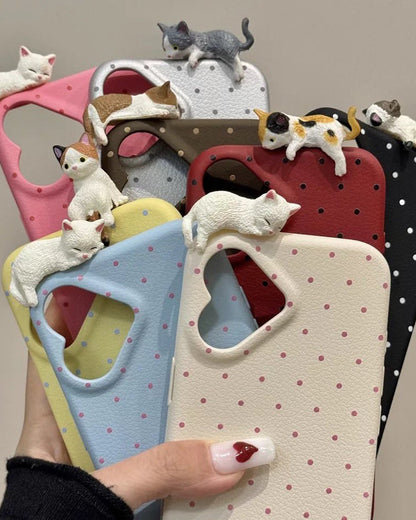 Cat Hipper Polka Dot iPhone Case