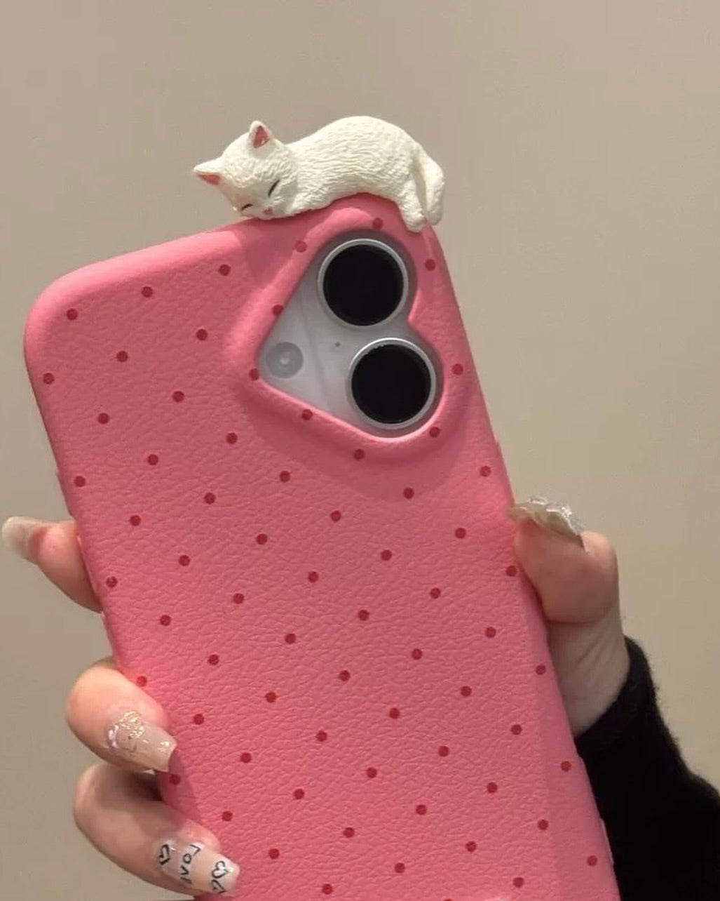 Cat Hipper Polka Dot iPhone Case