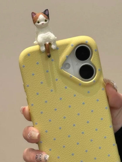 Cat Hipper Polka Dot iPhone Case