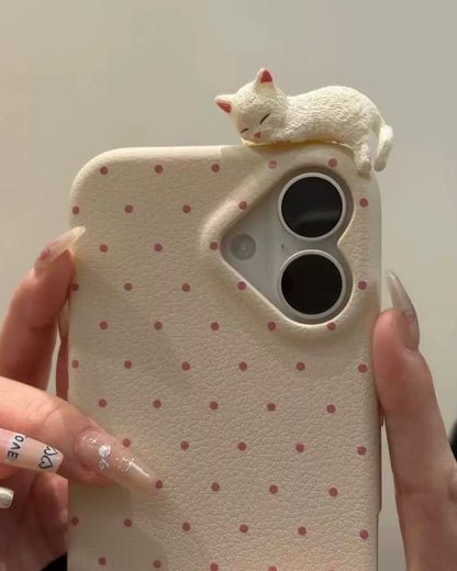 Cat Hipper Polka Dot iPhone Case