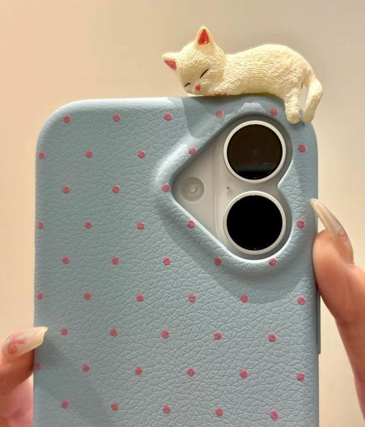 Cat Hipper Polka Dot iPhone Case
