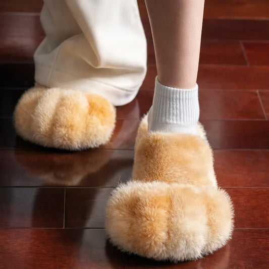Cat Paw Plush Slippers