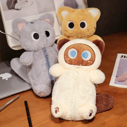 Cat Plush Stationary Case
