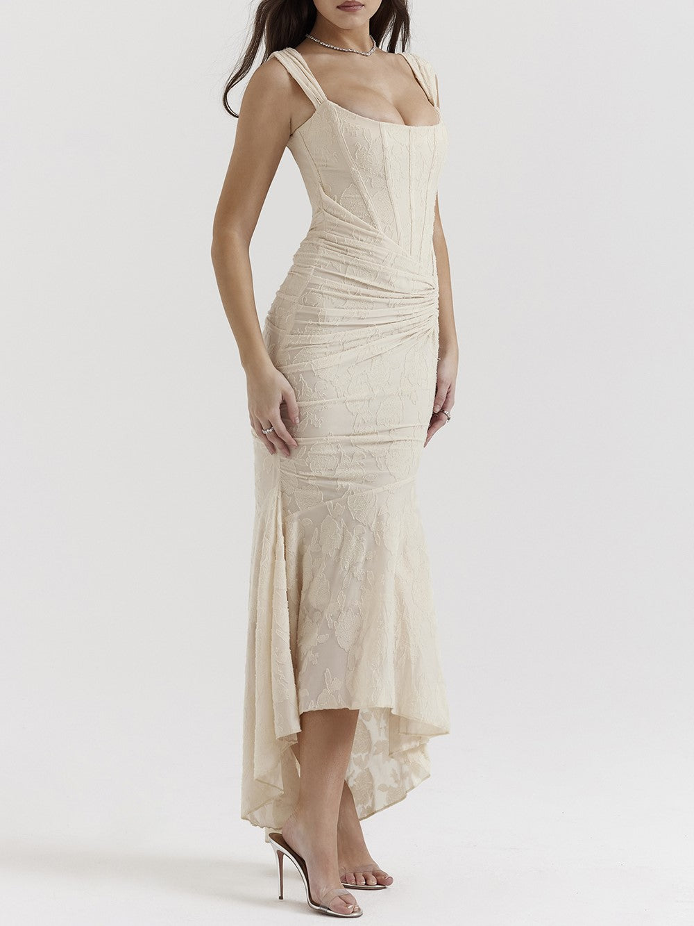 Cesca Vintage Cream Floral Maxi Dress