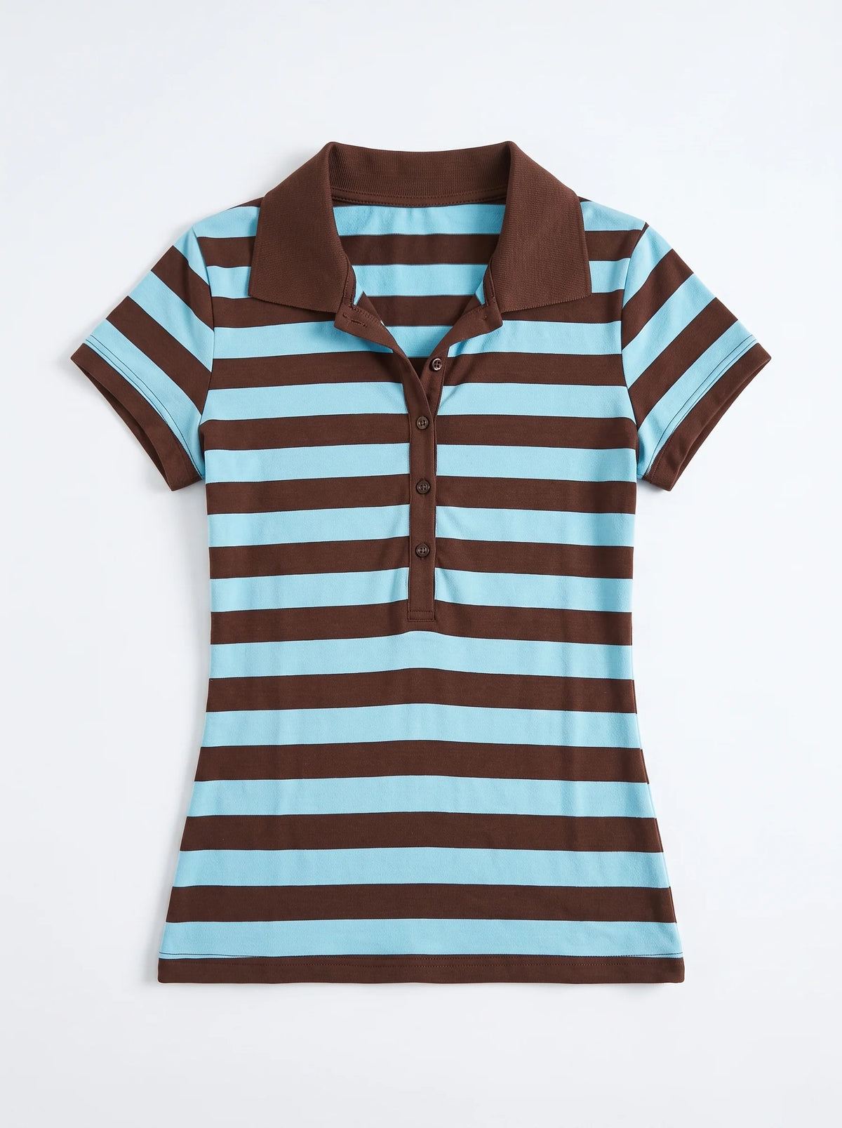 Eloise Coastline Striped Polo Top