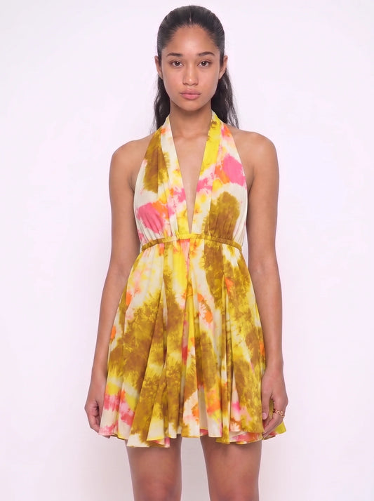 Multicoloured Short Printed Dress