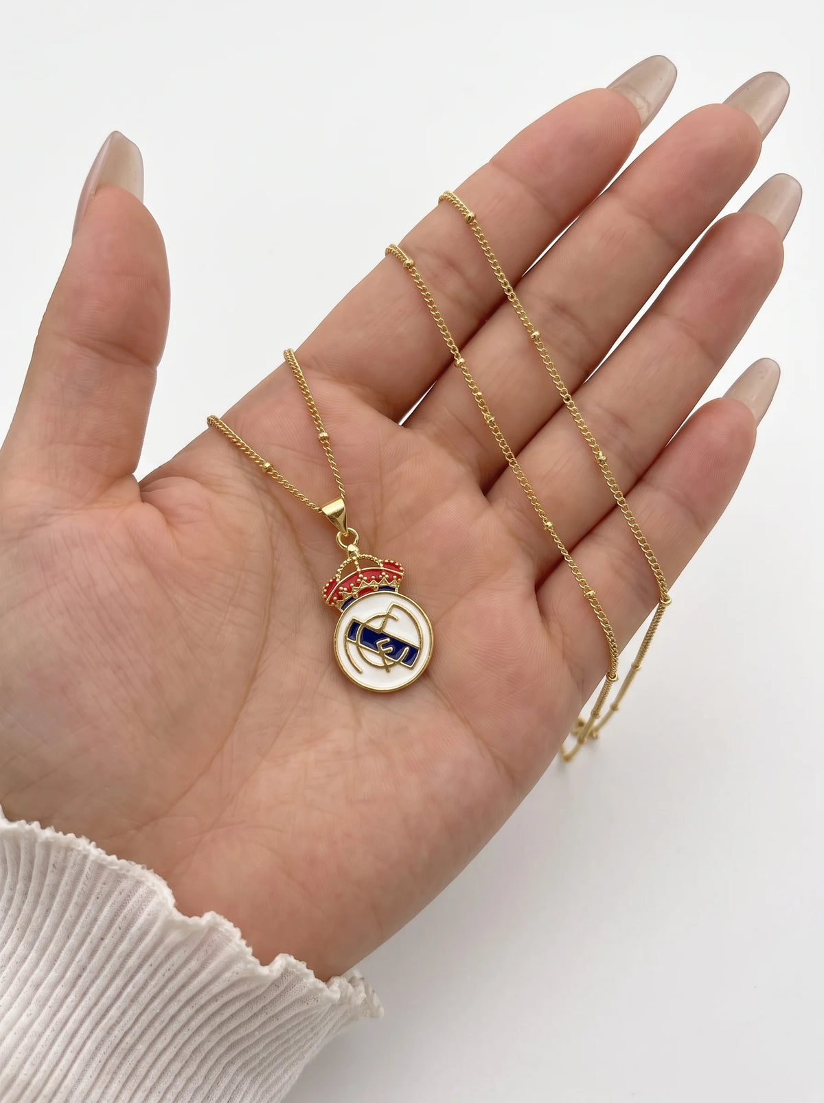 Real Madrid Beaded Chain Necklace