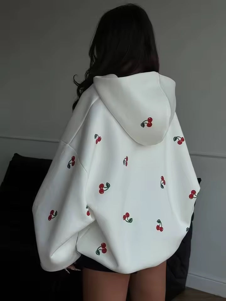 Cherry Drop Zip Hoodie