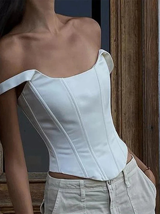 Cindy Satin Strapped Corset