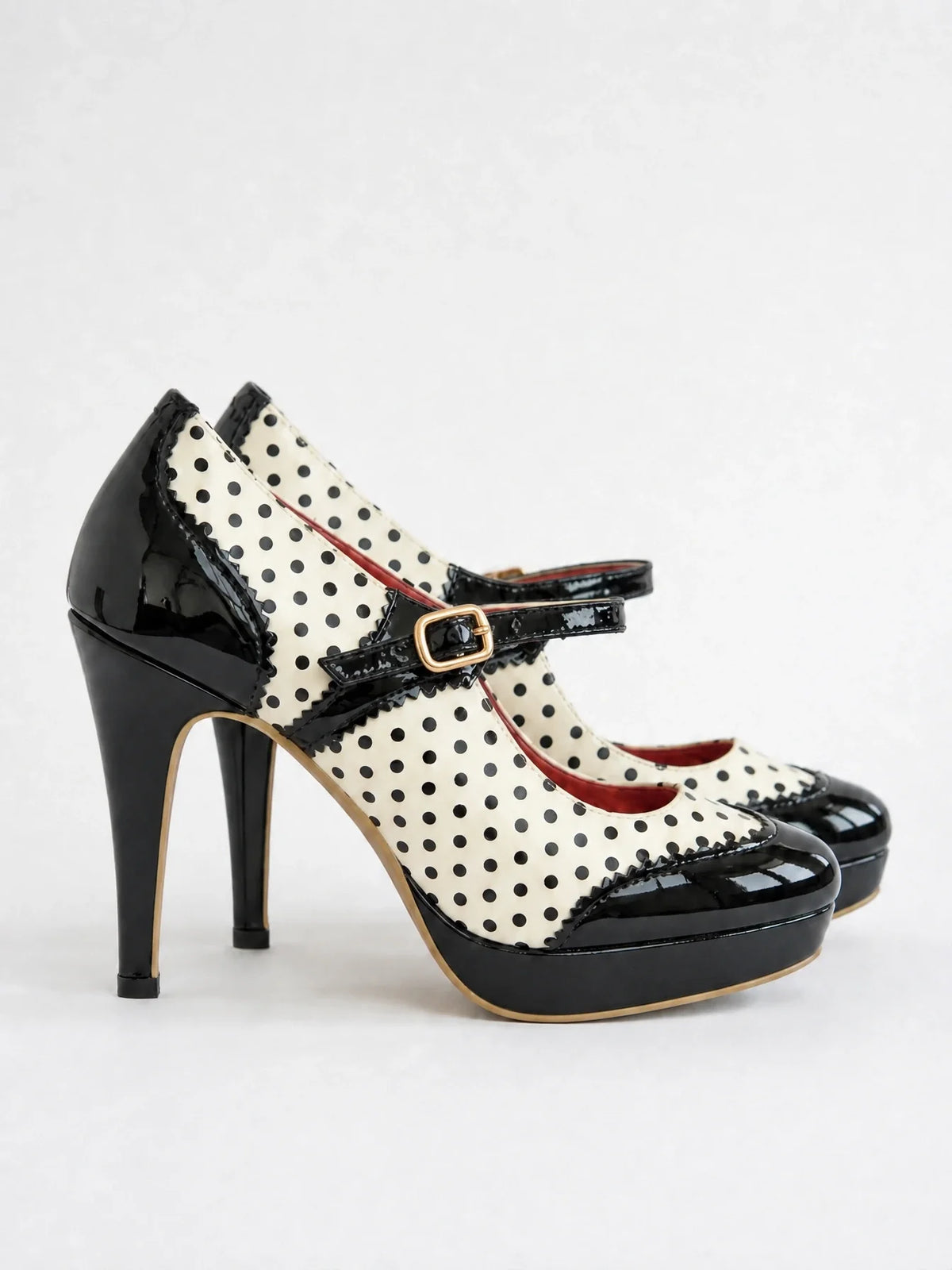 Classical Polka Dot Mary-Jane Heels