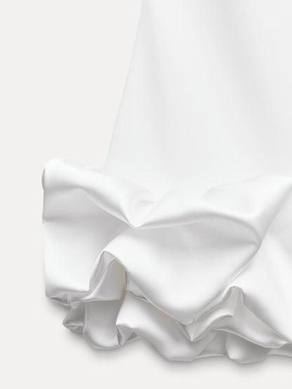 Combination Puff Hem Jumpsuit Dress