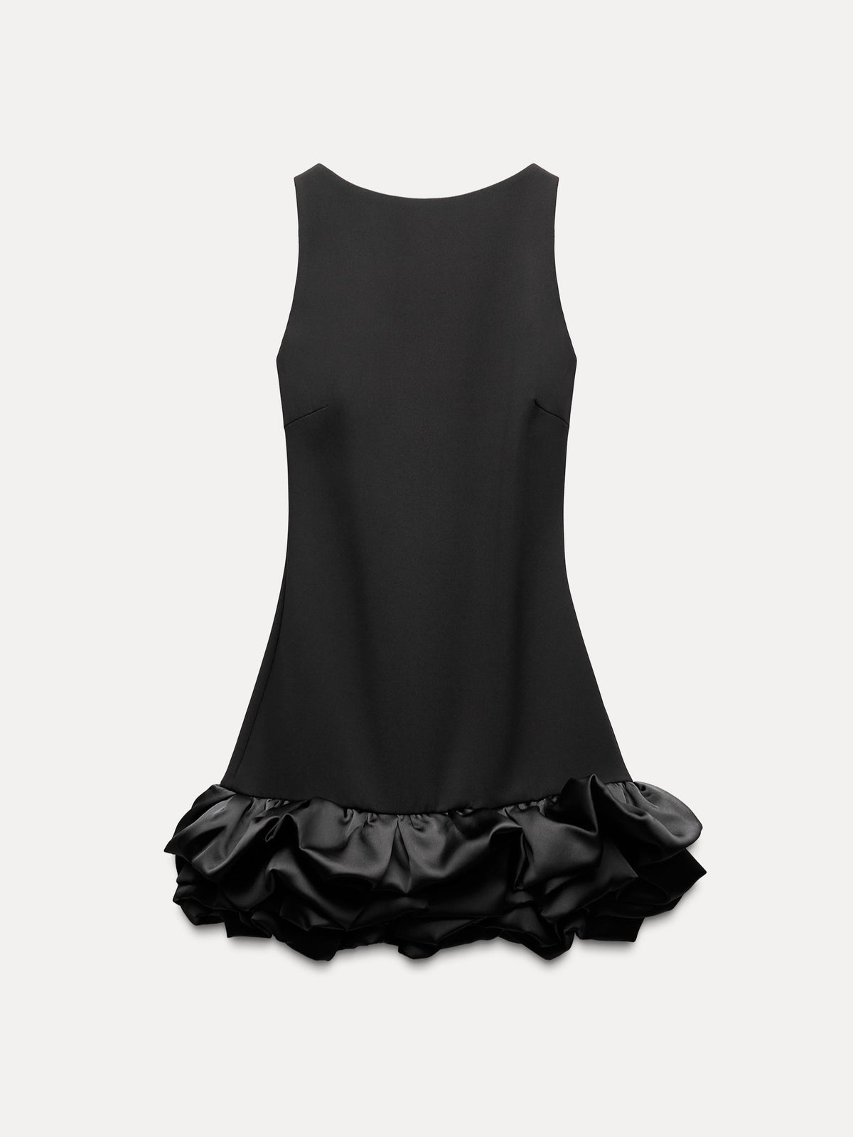 Combination Puff Hem Jumpsuit Dress