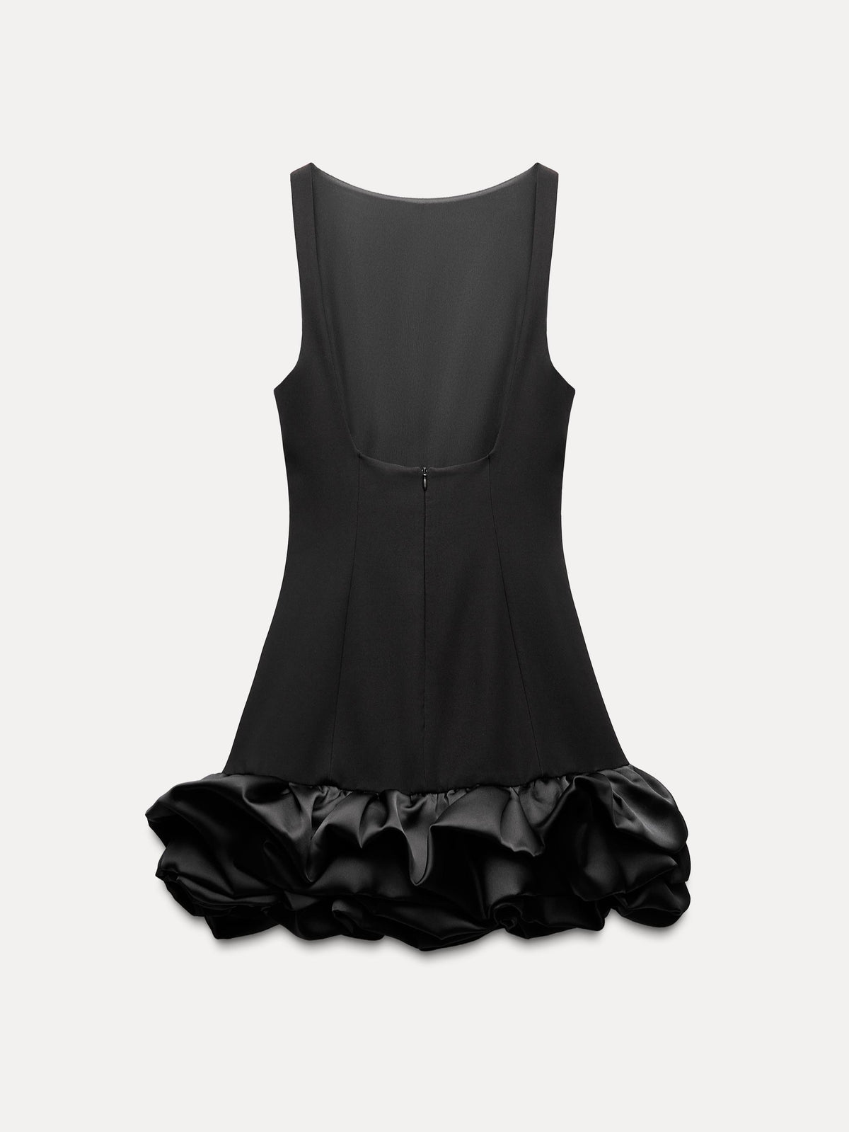 Combination Puff Hem Jumpsuit Dress