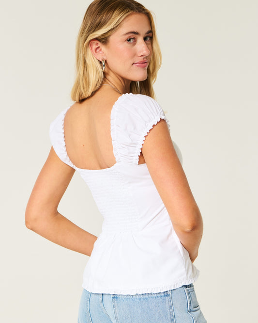 Cottagecore Chic Puff Sleeve Blouse