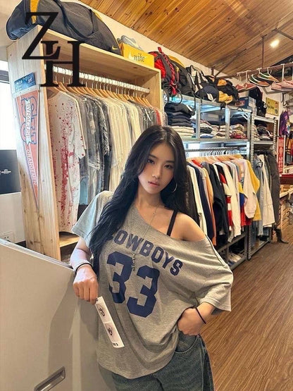 Cowboys 33 Off-shoulder Tee
