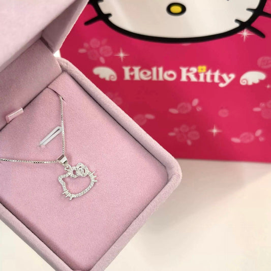 Crystal Hello Kitty Pendant Necklace