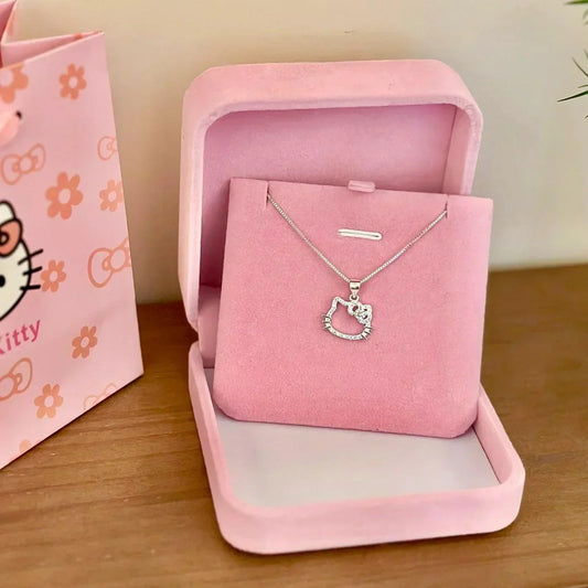 Crystal Hello Kitty Pendant Necklace