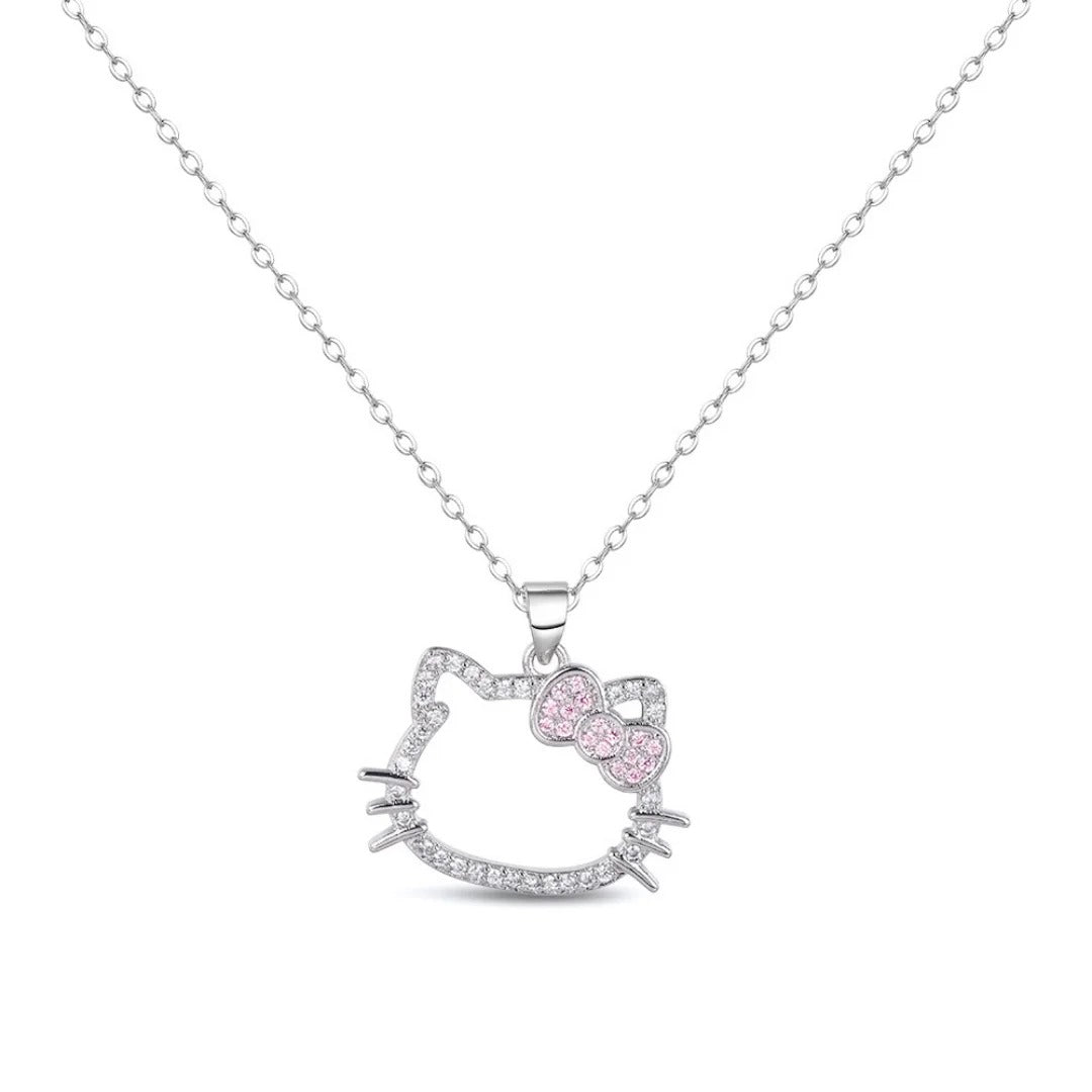Crystal Hello Kitty Pendant Necklace
