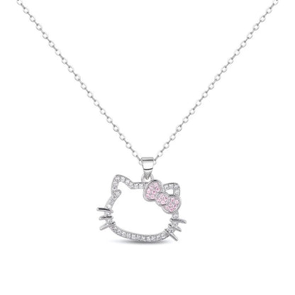 Crystal Hello Kitty Pendant Necklace