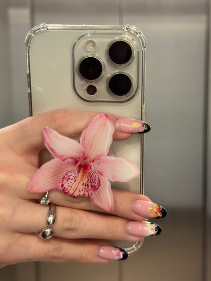 Cymbidium Orchid Acrylic Phone Grip