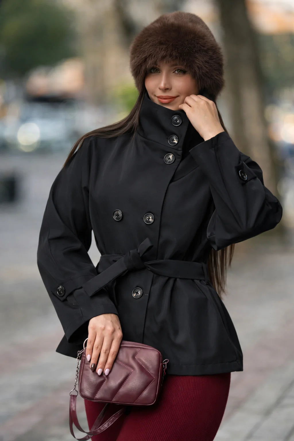 Downtown Darling Tailored Trench Jacket
