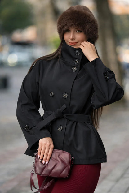 Downtown Darling Tailored Trench Jacket
