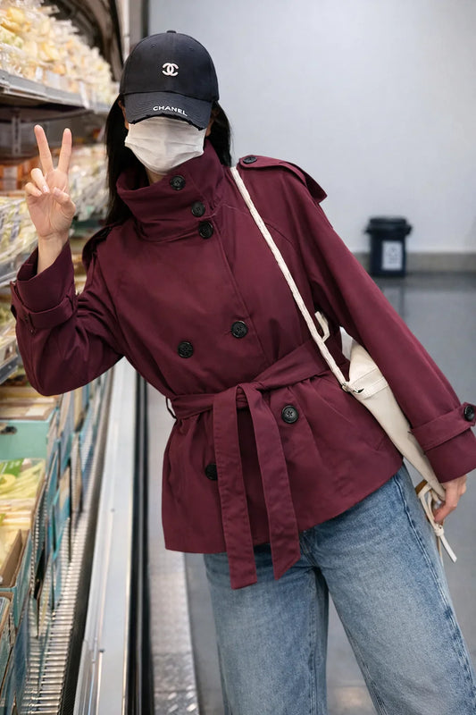 Downtown Darling Tailored Trench Jacket