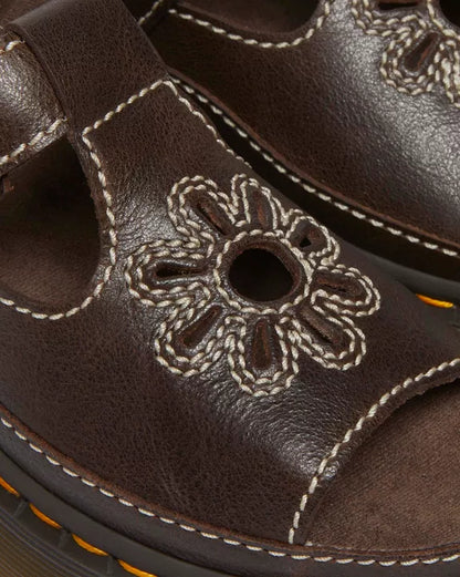 Dunnet Flower Leather Sandals
