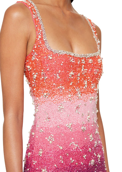 Sunset Gradient Mini Dress