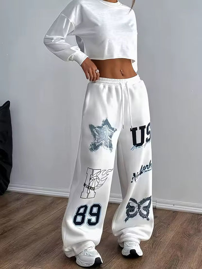 “US New York 89” Butterfly Star Pants