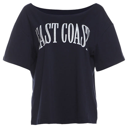 ‘East Coast’ Oversized Off-Shoulder Shirt